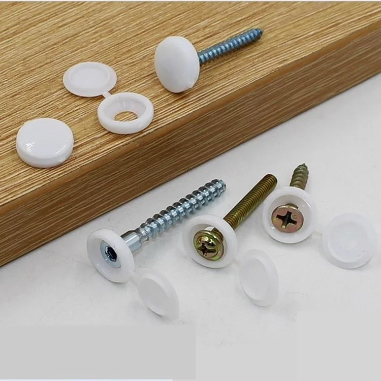 200 шт./лот белая/черная декоративная крышка для мебели пластиковая