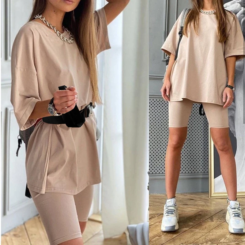 Комплект из двух предметов женский модный однотонный костюм с поясом домашний