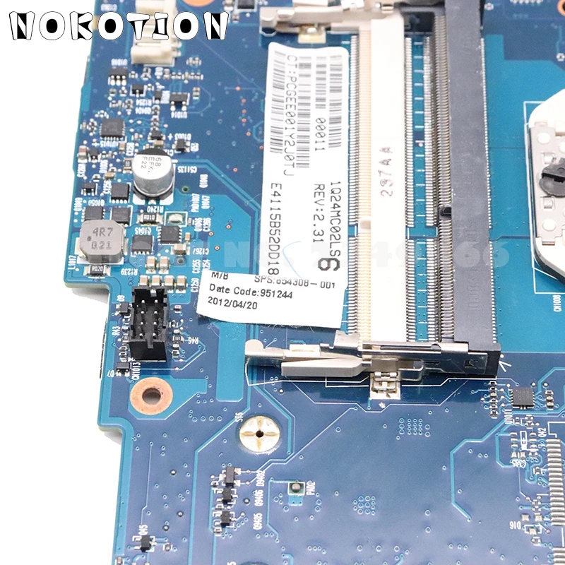 NOKOTION 654308-001 основная плата для hp ProBook 4535 4535S Материнская плата ноутбука Разъем FS1 DDR3 полностью протестирована