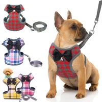 new lattice pet traction rope chest harness suit vest style traction belt with bells cat and dog dress rope chain dog supplies
