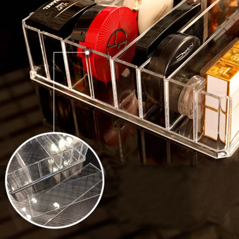 8 слойный макияж ящик для хранения акриловый косметический Органайзер Ящик