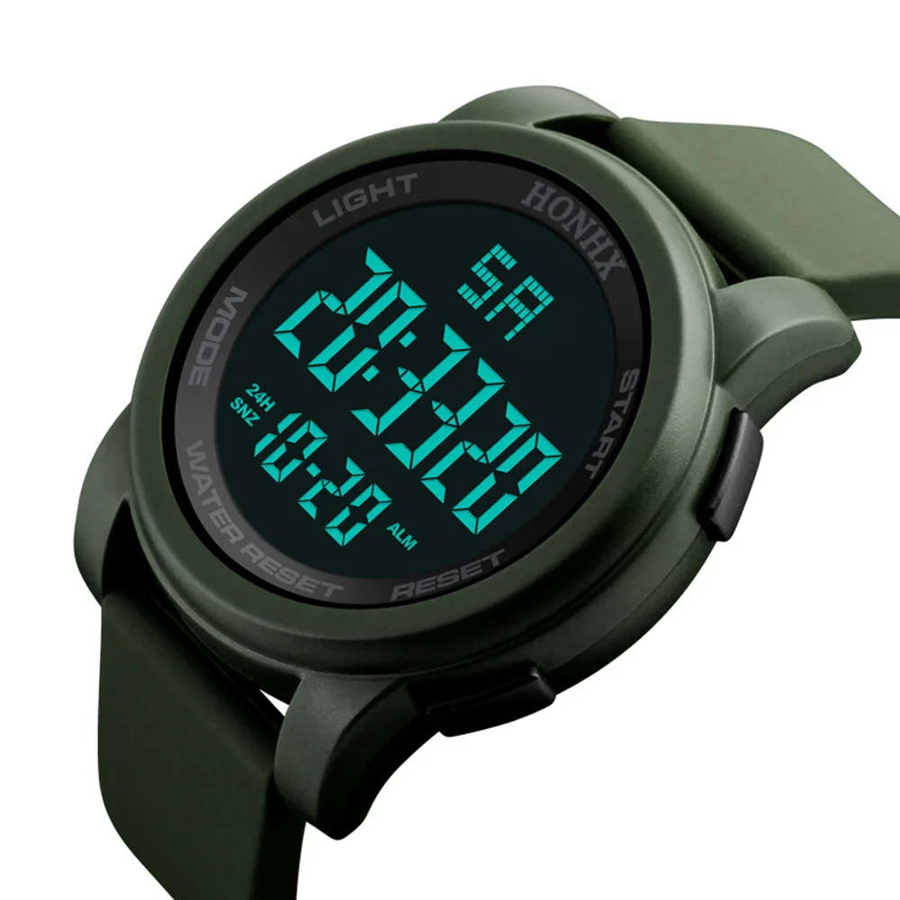 

2021 New Electronic Men Sport Watches Digital LED Display Waterproof Watches Military Wristwatch Reloj Hombre homme