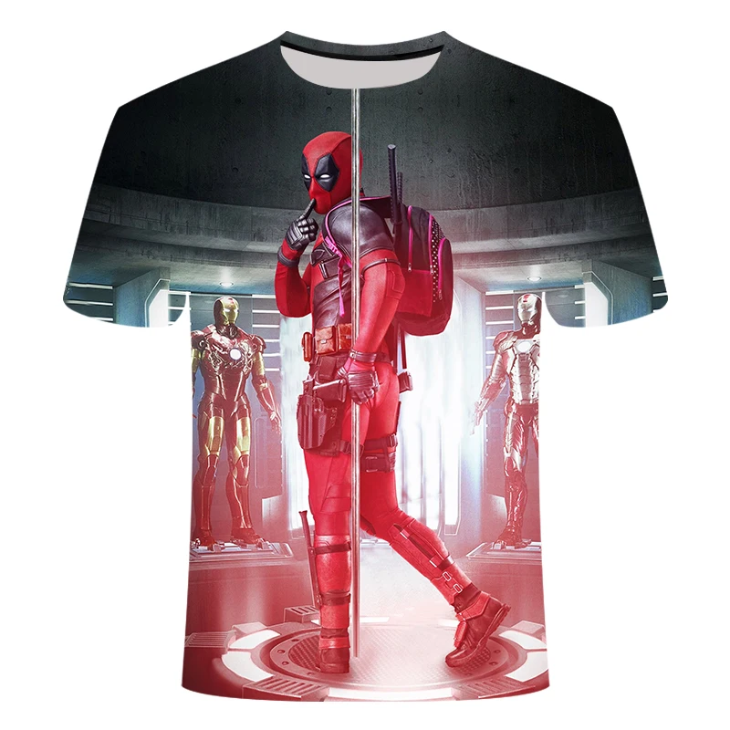 

2020 New American Anime Deadpool 3D Printing T-Shirt Plus Size Men's And Women's Casual Men's Shirts Fun Casual T-Shirts Cool