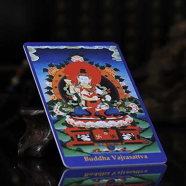 Тибетский буддизм алмаз Sas двойной статуя Будды Амулет карта Будды|Упаковка и
