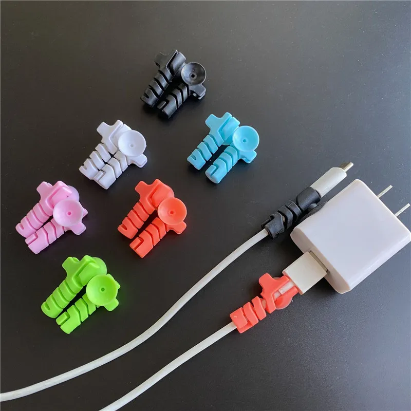 Универсальный мультяшный спиральный usb кабель для защиты данных шнур защитный