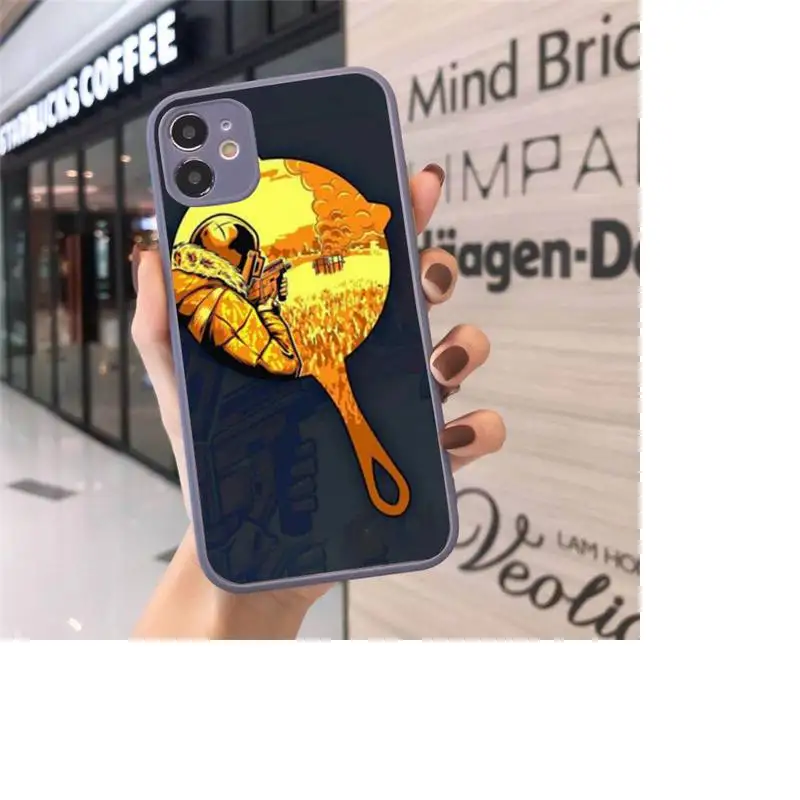 

PUBG Game Phone Case Matte Transparent for iPhone 7 8 11 12 s mini pro X XS XR MAX Plus cover funda