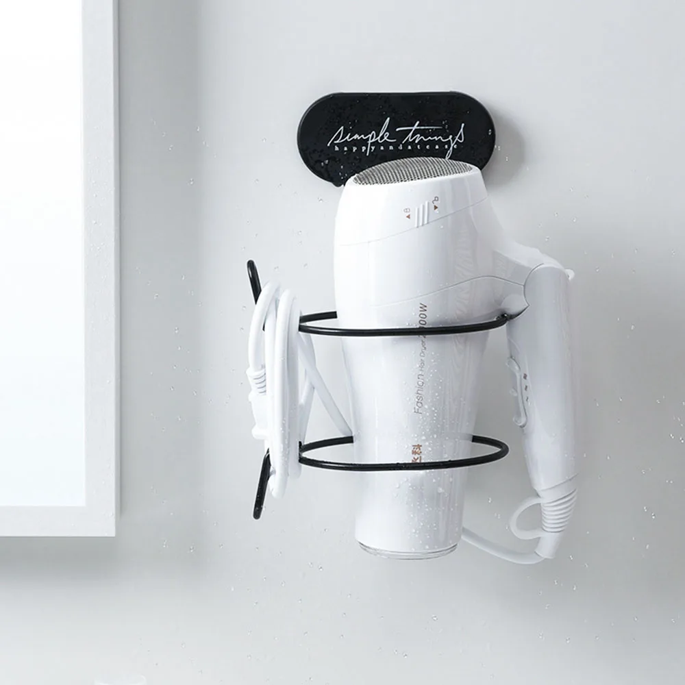 Настенный держатель для фена без дырочек ветрозащитная стойка ванной комнаты
