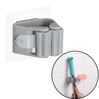 Bathroom Adhesive Multi-Purpose Hook Wall Mounted Mop Organizer Holder RackBrush Broom Hanger Hook Kitchen Bathroom Strong Hooks