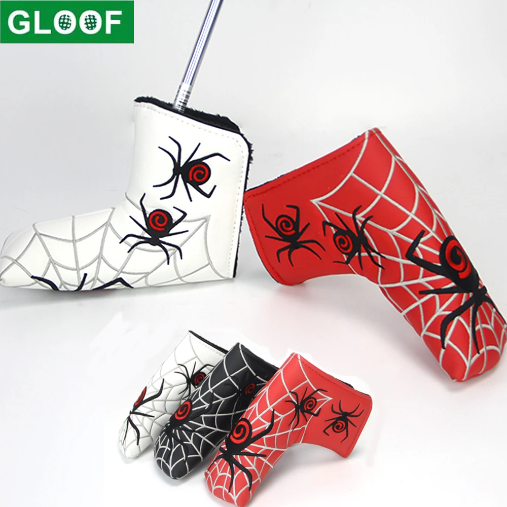 

1Pcs Golf Blade Putter Cover Creative Embroidery Spider Golf Putter Headcover with Easy Lock-in and Off Closure