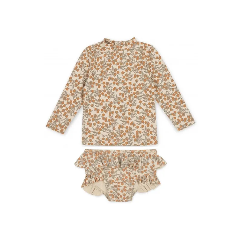 

Girls Swimsuits Childrens Swimsuit 2021 Spring and Summer New Products Girls Sunscreen Long Sleeve Split Strap Swimsuit
