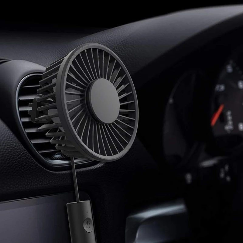 Car USB Fan Mini Strong Winds 3 Speeds 360 degree Rotation Air Circulating Suitable for SUVs Automobiles | Компьютеры и офис