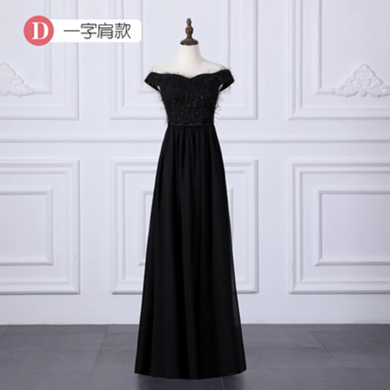 Vestido Azul Марино Свадебная вечеринка элегантное длинное шифоновое розовое и черное