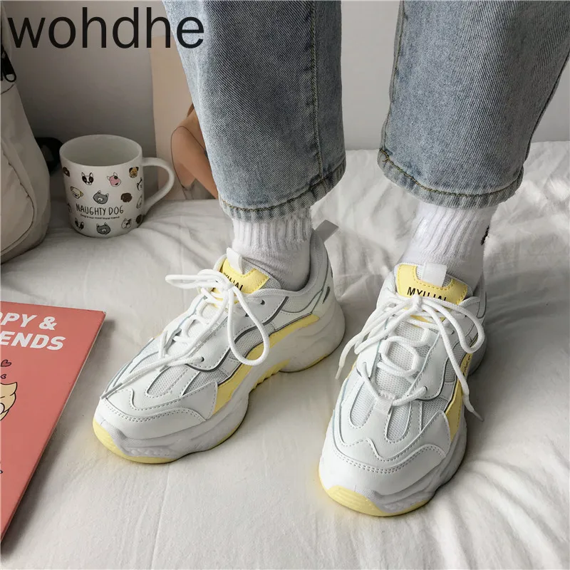 

Кроссовки женские на шнуровке, повседневная обувь на плоской подошве, разные цвета, лето 2020