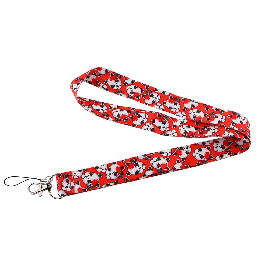 

J3476 Lanyard Key Chain Japanese Anime ID Credit card Cover Pass Mobile Phone Charm Neck Strap Badge Holder Key Ring Accessories