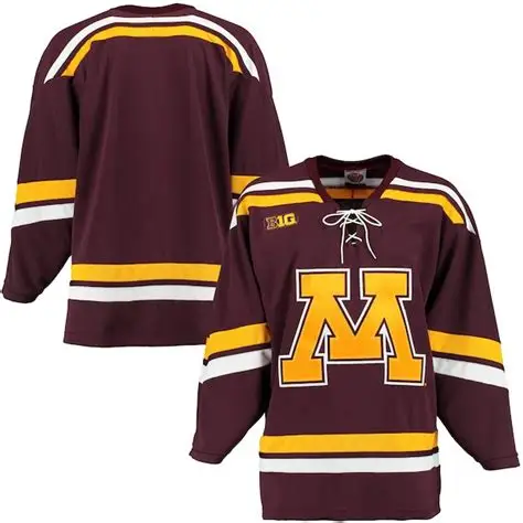 

Colosseum Minnesota Golden Gophers Maroon MEN'S Hockey Jersey Embroidery Stitched Customize any number and name