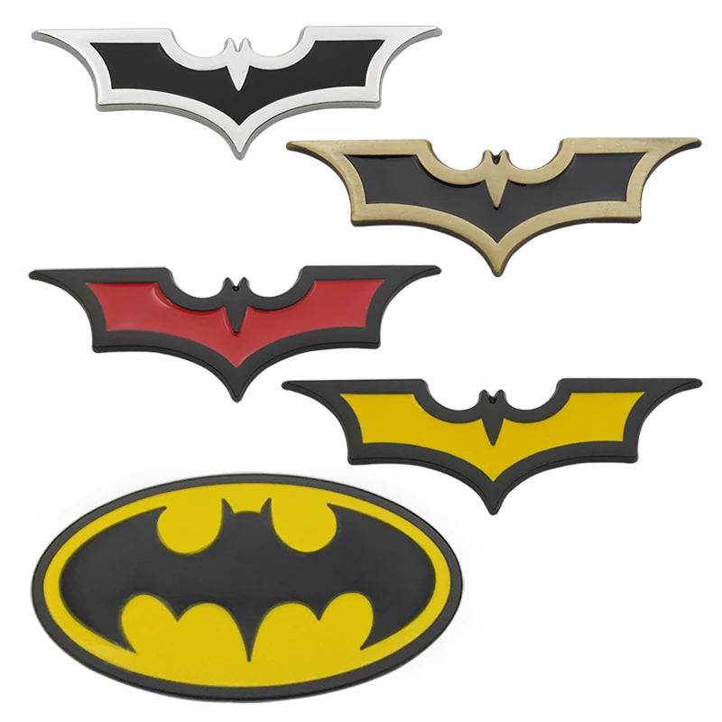 Металлические 3D наклейки для автомобиля металлическая летучая мышь логотип