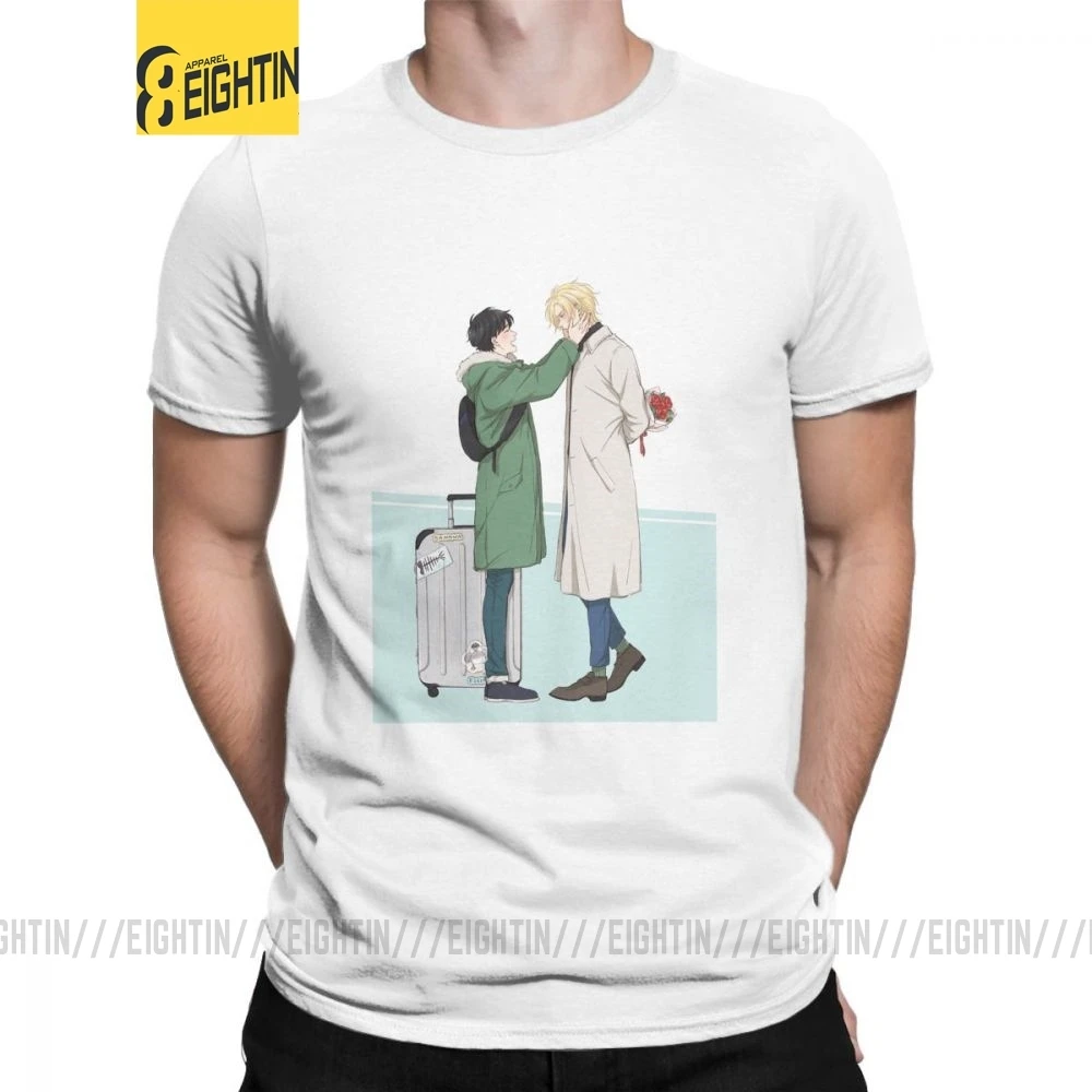 Футболка мужская с круглым вырезом популярная в японском стиле бананами рыбками