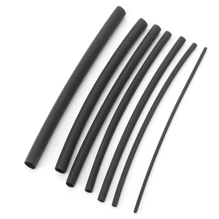 Термоусадочная трубка водонепроницаемая черная с соотношением 2:1 200 шт.|Аппараты