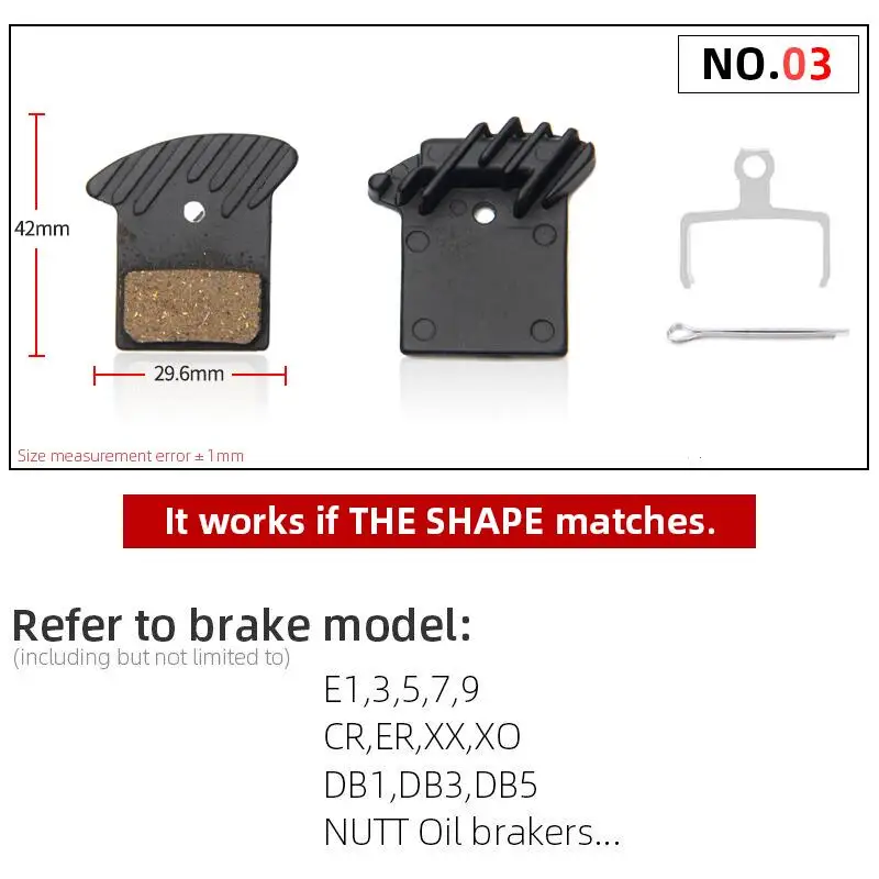 MTB Disc Metal Brake Pad with Heat Sink For Nutt SRAM AVID Bike Mountain Bike Accessories