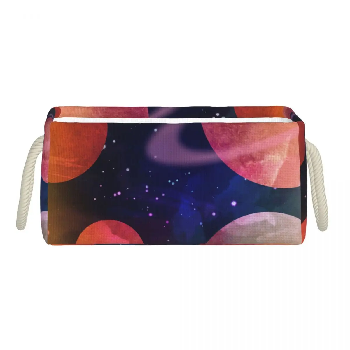

Linen Desktop Storage Box Watercolor Galaxy Waterproof Toy Sundries Storage Basket Cosmetic Underware Storage Organizer