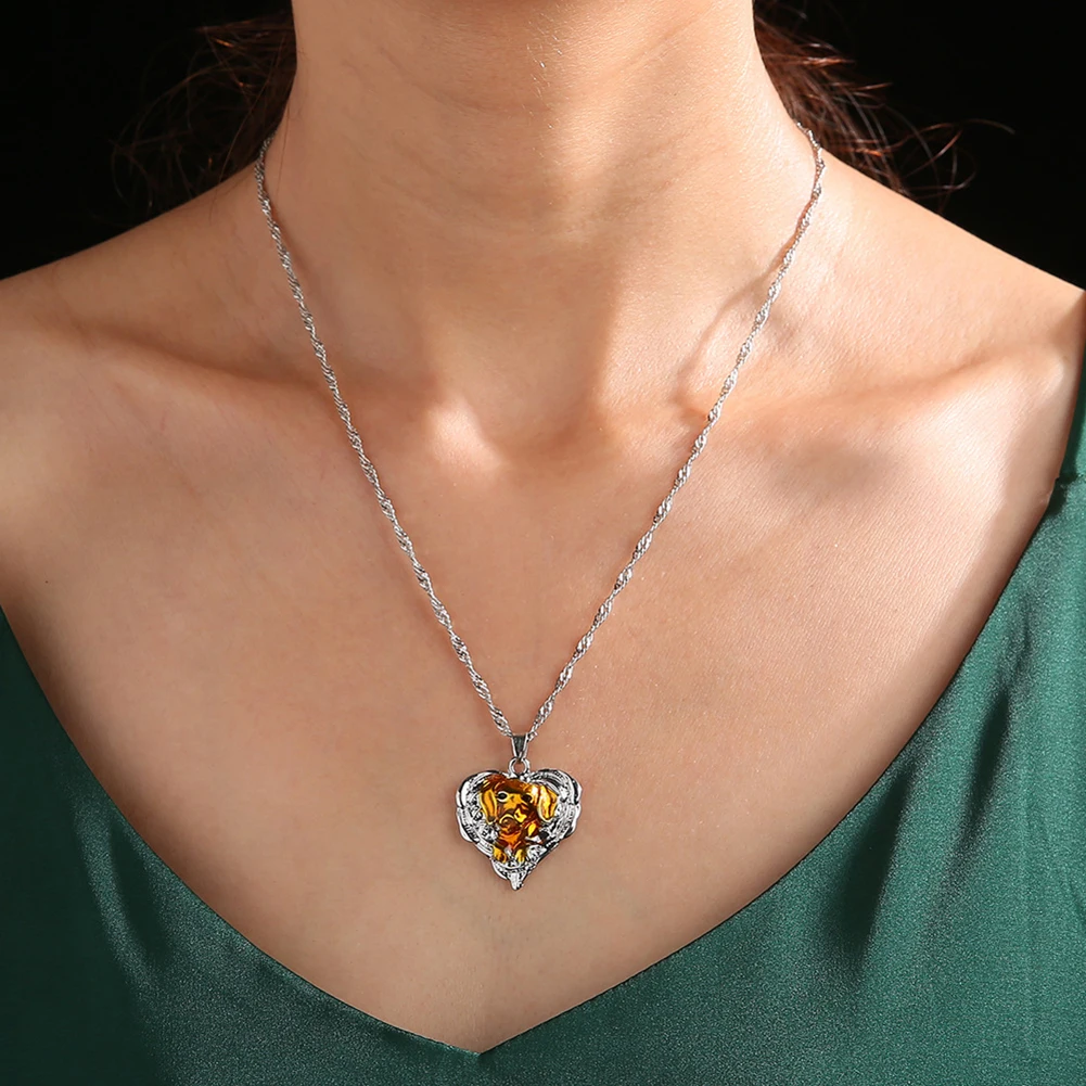 Цепочка с подвеской в форме сердца для женщин сплав влюбленных ожерелье до