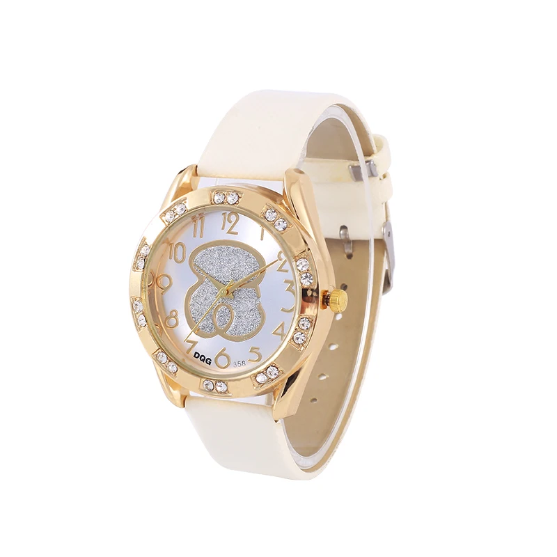 Relojes mujer новые модные брендовые часы с медведем женские и мужские кварцевые
