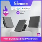 Умный настенный переключатель ITEAD SONOFF M5 SwitchMan, механическая кнопка, управление через приложение, светодиодный индикатор, регулируемый через eWeLink Alexa Alice