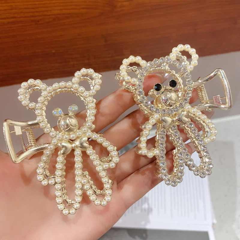 Женская заколка для волос в виде птицы с камнями |