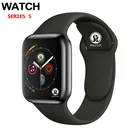 Смарт-часы для мужчин и женщин, Смарт-часы для фитнеса серии 4 с Bluetooth, для Apple iOS, iPhone, Xiaomi, Android (красная кнопка), скидка 50%