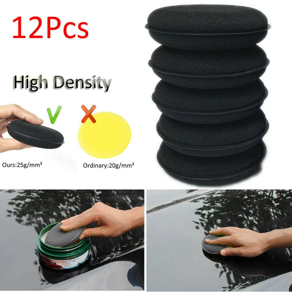 

Cleaning Polishing Foam Sponges Kit Microfiber Pads Soft Supplies Wax 12x