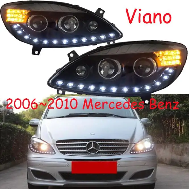 picture 1 компл. 2006~ 2010y автомобильный bupmer Головной фонарь forMercedes-Benz Viano головной светильник автомобильные аксессуары светодиодный DRL HID ксеноновый противотуманный передний светильник Viano - Цвет: picture