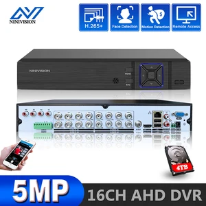 4ch 8ch 6 in 1 5mp 4mp ahd dvr hybrid video recorder support 45mp ahd camera 5mp ip camera cctv home security system free global shipping