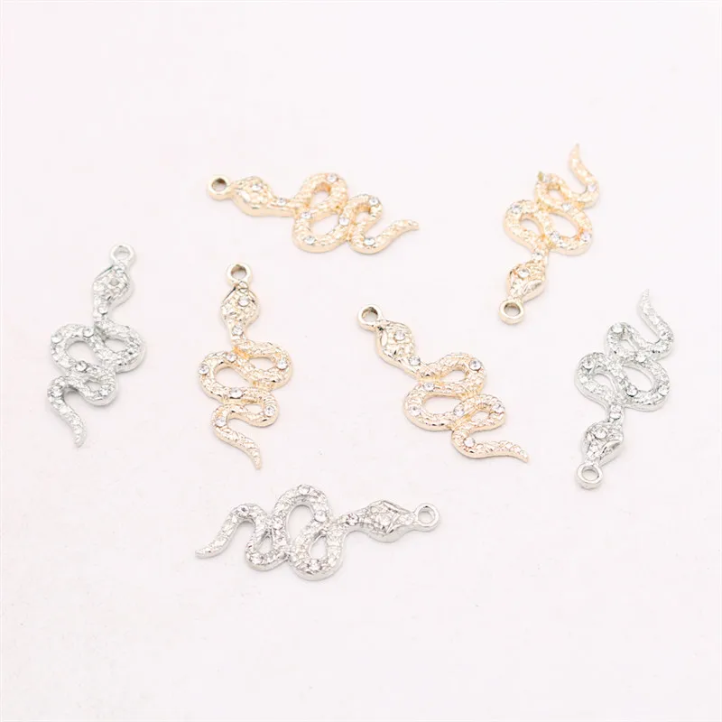 8 шт. подвески в виде змеи Подвески ручной работы коралловой змея со стразами P67 |