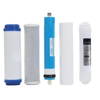 xmx 5pcs 5 stage ro reverse osmosis filter replacement water purifier cartridge equipment with 50 gpd membrane water filter kit
