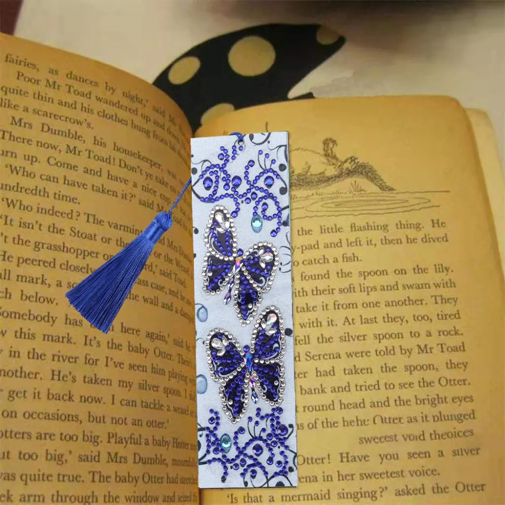 5D DIY алмазная живопись кожа Закладка с кисточкой книжные знаки особой формы Алмазная вышивка DIY ремесло