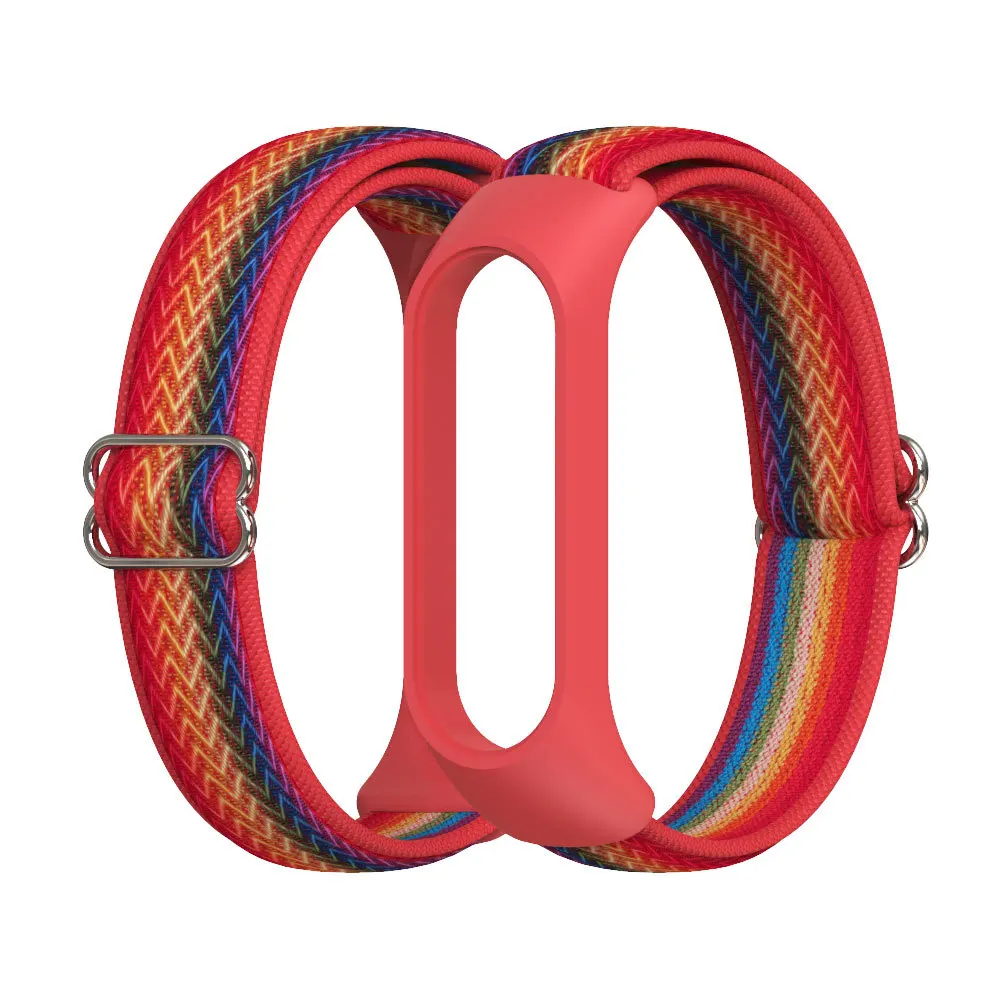 

For Xiaomi Amazfit Band 5 Mi Band 6 5 Strap Bracelet Nylon Adjustable Elasticity Global Version