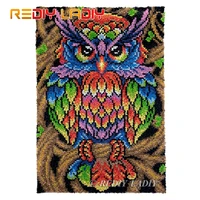 latch hook rug colorful owl chunky yarn tapestry kits crocheting cushion mat diy carpet rug needlepoint hobby crafts 5885cm