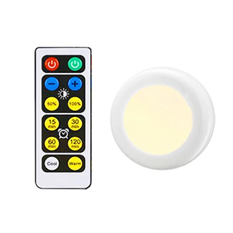 1Lamp 1 Controller Затемняемый теплый белый+ белый двойной цвет сенсорный датчик светодиодный светильник шайба Беспроводная светодиодная подсветка под шкаф кухонный счетчик шкаф светильник - Цвет: 1Lamp 1 Controller