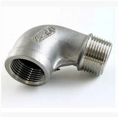 

BSPT 1/8" 1/4" 3/8" 1/2" 3/4" Stainless Steel SS304 Female-Male Fuel Street Elbow Threaded Pipe Fittings for Water Gas Oil Mlok
