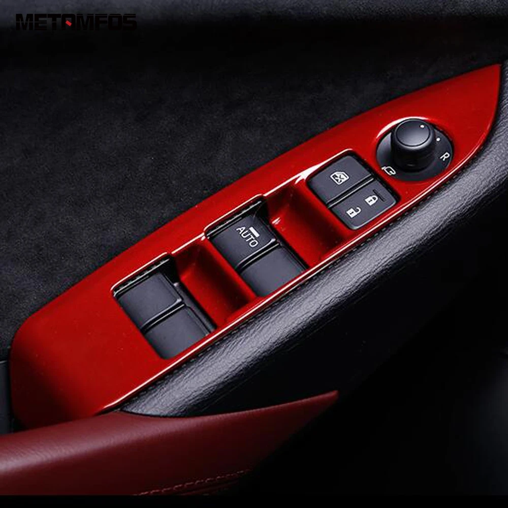 Для Mazda CX 3 CX3 2017 2019 2020 крышка стеклоподъемника из углеродного волокна внутренняя