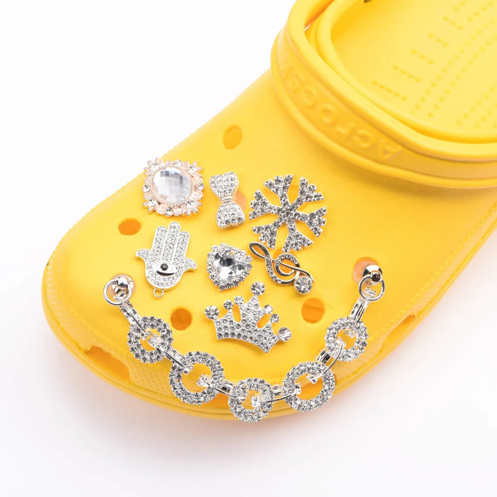 Croc Charms Chain For Girls Adult Women Bling Strap Shoes Decoration Colorful Chains Charm