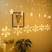 christmas lights led curtain garland snowflake christmas ornaments navidad christmas decorations for home festoon new year 2022
