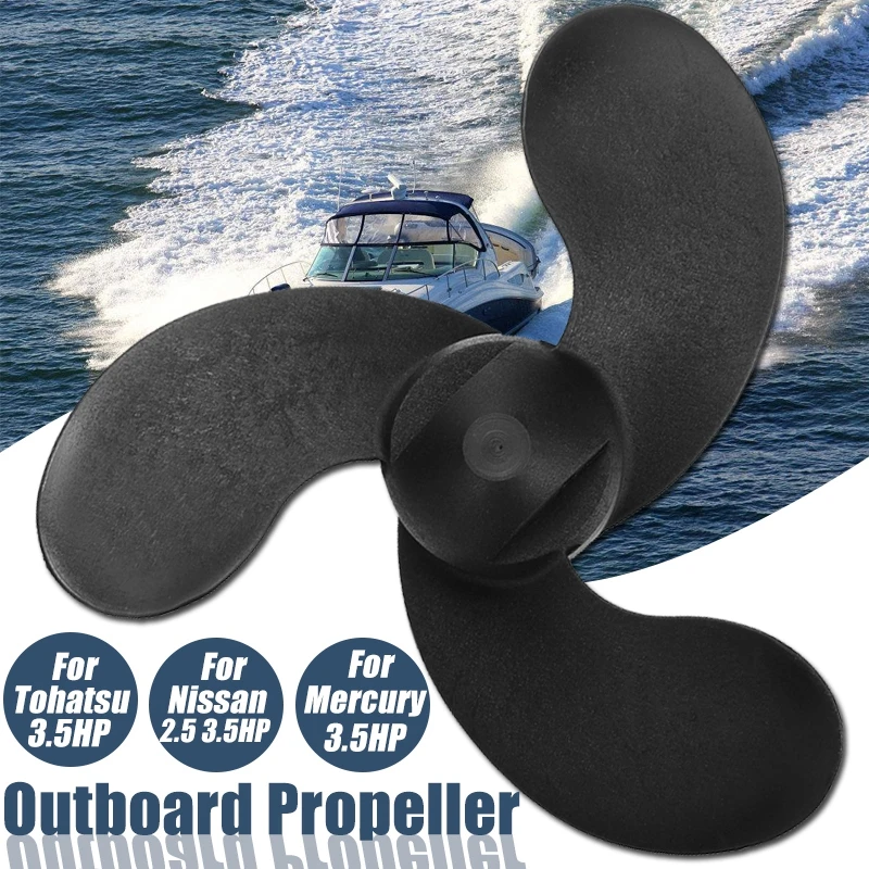 

Boat Engine Outboard Propeller Marine Tools Boat 3 Blades 47.05mm * 78.05mm For Tohatsu 3.5HP Nissans 2.5 3.5HP Mercurys 3.5HP