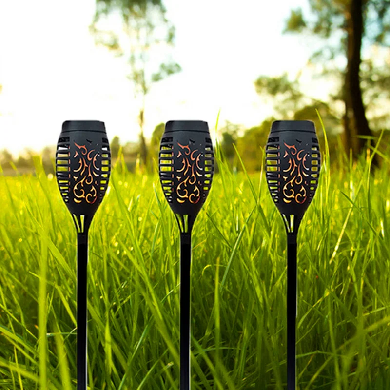 Наружный светодиодный фонарик с мерцающим пламенем водонепроницаемый садовый