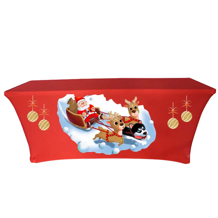 Cloth 4ft 6ft 8ft Advertising Spandex Tablecloth For Trade Show Outdoor Display