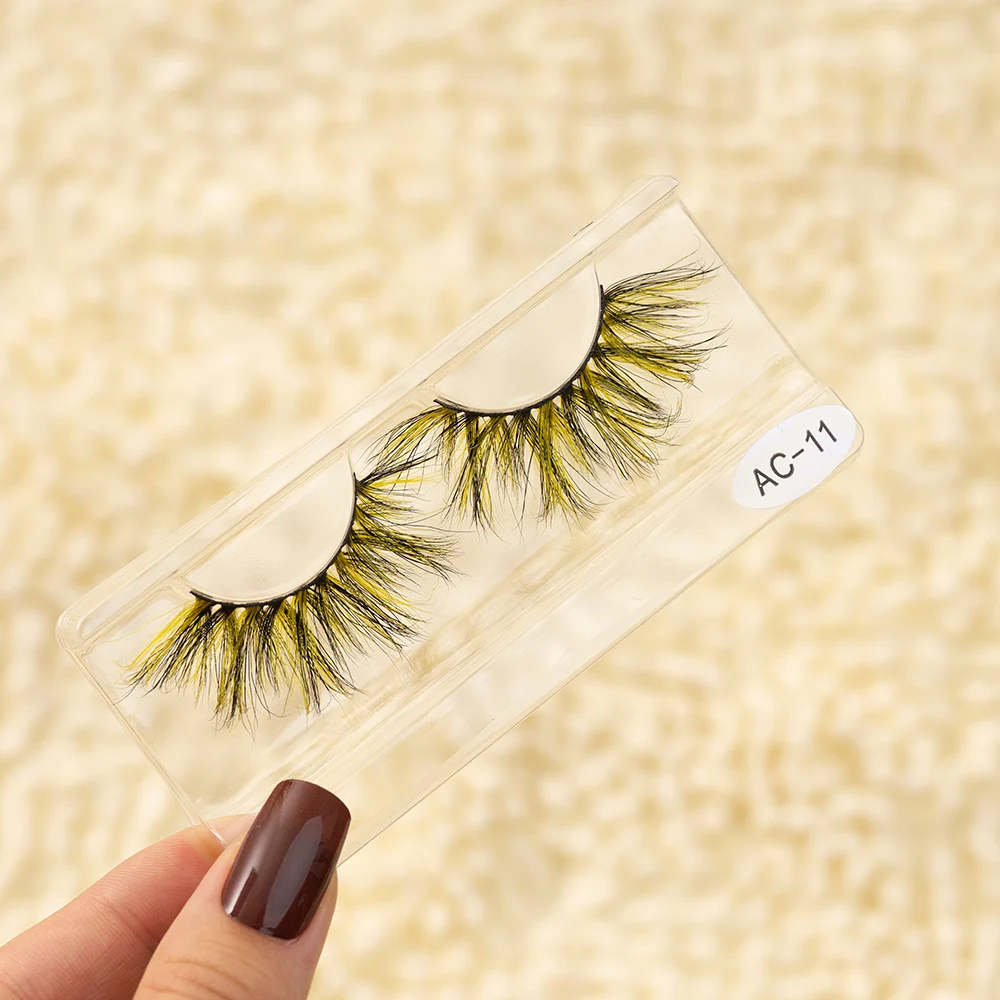 

Оптовая продажа, 25 мм Цветные норковые ресницы, объемный макияж, толстые пушистые ресницы для наращивания, красочные мягкие ресницы для кос...