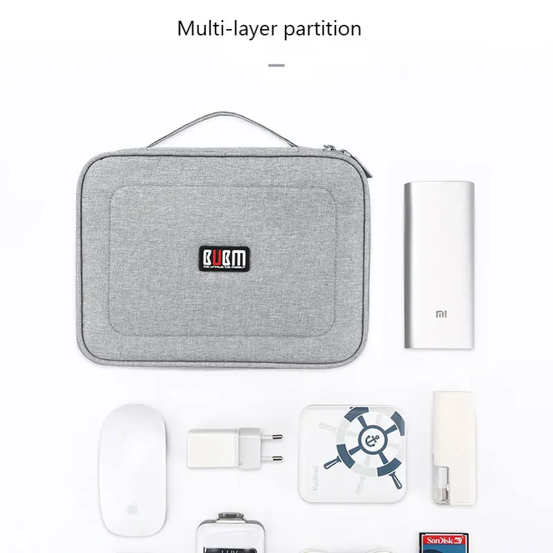 Портативная сумка-Органайзер BUBM для электронных аксессуаров дорожная