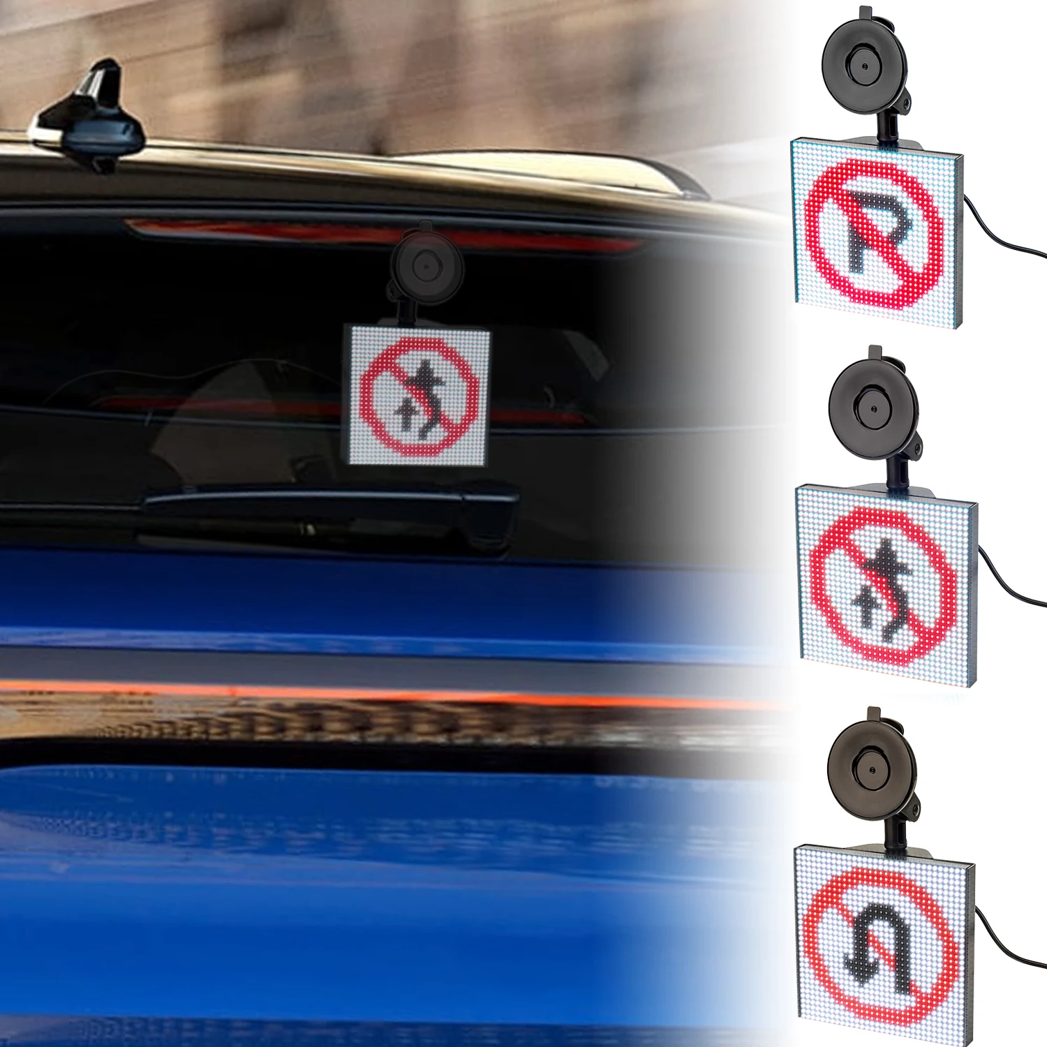 Автомобильная светодиодная вывеска 12 В RGB APP Bluetooth-совместимая GIF программируемая