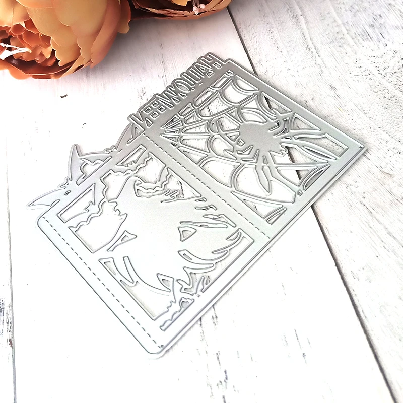 

Happy Halloween Metal Cutting Dies Scrapbooking Witch lantern Craft Dies cut Stencils for DIY Paper Card makingm stamp and dies