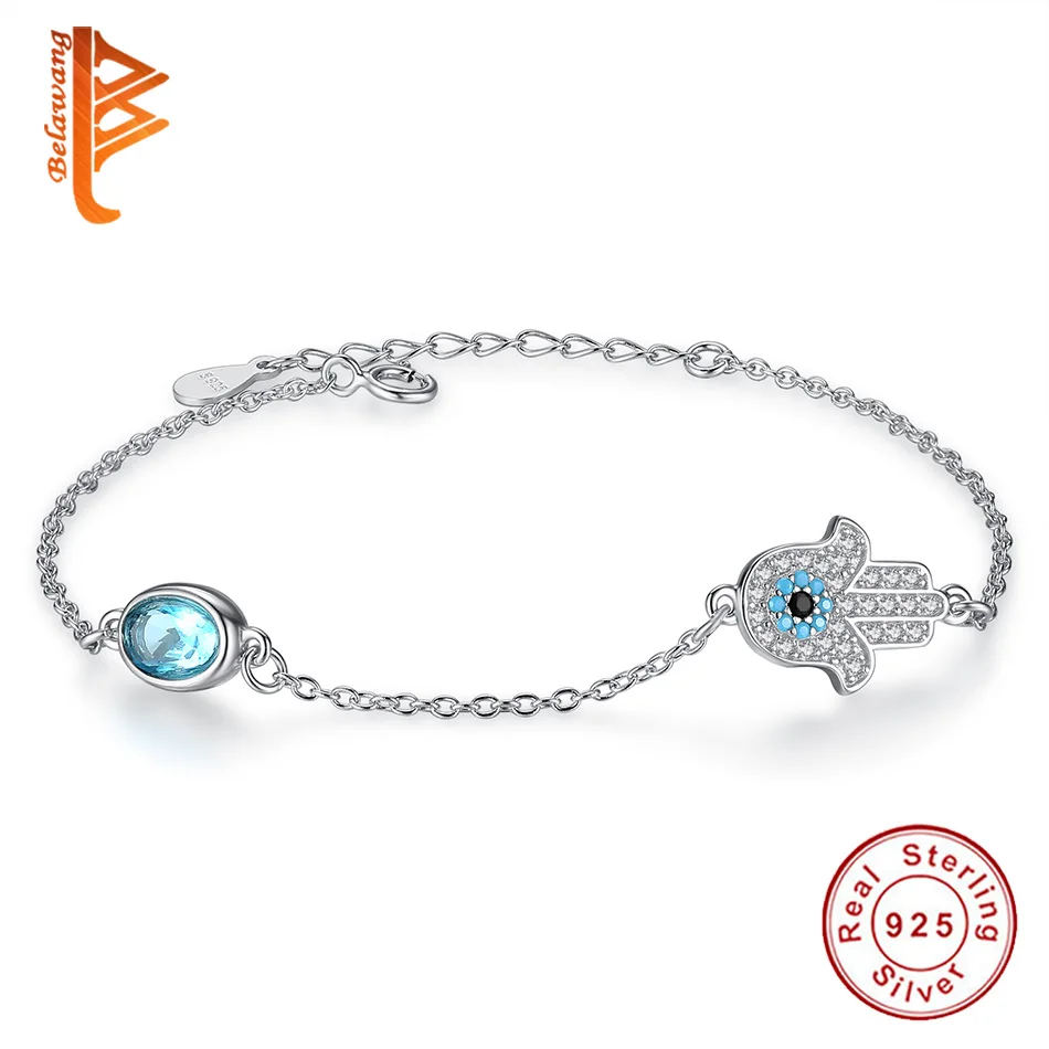 Женский браслет цепочка из серебра 100% пробы с фианитами|bracelets for|evil eye braceletsterling silver